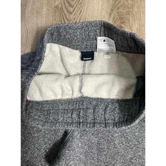 Reebok Men's Jogger Sweatpants XL Gray Black Drawstring Cuffed Ankles - Picture 12 of 12